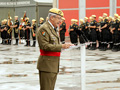 El general Roldán durante su discurso de despedida a los militares de la UME