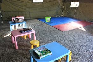 Las zonas de ocio en el CDAM cuentan con espacios específicos para la infancia que pueden ser usadas como aulas