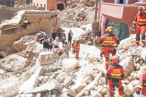 La UME interviene en el terremoto de Marruecos
