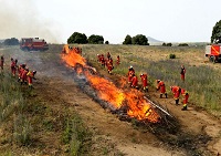 Durante el módulo de lucha contra incendios forestales se incluyó una practica de quema controlada