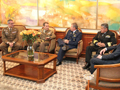 El Jefe de la UME con el Jefe del Comando Conjunto de las Fuerzas Armadas de Ecuador