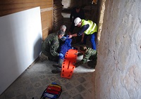 Durante el simulacro se realizaron ejercicios de evacuación de victimas