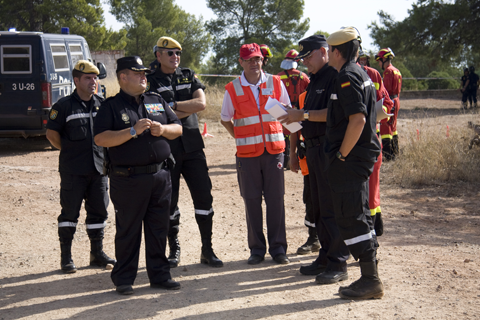 La UME participa en un ejercicio de atentado terrorista, organizado por el Cuerpo Nacional de Policía de la Comunidad Valenciana