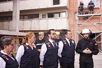 La visita ha finalizado en el Polígono de catástrofes donde la delegación peruana ha asistido a una demostración del Equipo USAR