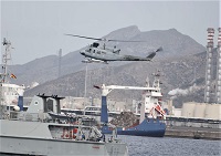 El ejercicio también contó con la participación del buque de trasporte de tropas “Camino Español” y el cazaminas “Tambre”