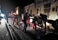 Durante la noche, los principales cometidos han sido la recuperación de la zona afectada en Sant Llorenç