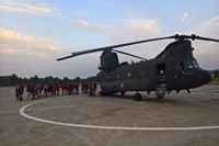 El repliegue de este personal se produjo al día siguiente, tras cumplir la misión, en un helicóptero Chinook de las Fuerzas Aeromóviles del Ejército de Tierra (FAMET).