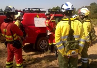 Coordinación del personal participante previa a la realización de las quemas controladas en la Base Jaime I
