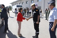La Ministra de Defensa Margarita Robles ha visitado esta mañana la Unidad Militar de Emergencias