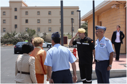 La Vicepresidenta Primera del Gobierno visitó la Unidad de Intervención de Gando (Gran Canaria) perteneciente al II Batallón de Intervención en Emergencias.