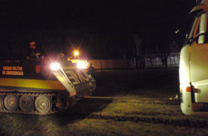 Primera vez que la Unidad Militar de Emergencias interviene en la Comunidad Autónoma de Cataluña por grandes nevadas.