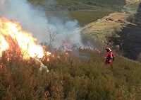 El BIEM 5 realizó quemas controladas en el Campo de Maniobras y Tiro de El Teleno (León)
