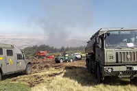 Apoyo logístico perteneciente al Regimiento de Apoyo e Intervención en Emergencias (RAIEM)