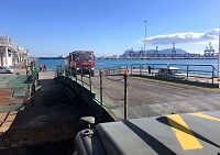 El lúnes se inició el traslado de las unidades del BIEM II que han participado en el simulacro