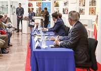 El teniente general Alcañiz dirigió unas palabras a los asistentes al acto