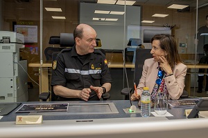 Durante la presentación ha preguntado por el incendio de Chile, por las previsiones para Portugal, país vecino con el que se colabora habitualmente, y se ha interesado especialmente por el gran incendio de Canadá.