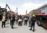 Explicación del Jefe del RAIEM, coronel Fco. Javier Calzado, de las capacidades del GIETMA