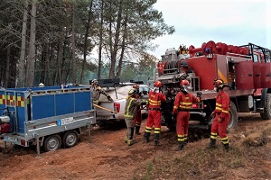 El trabajo conjunto de todos los servicios de extinción,permitió estabilizar el incendio forestal en la tarde del martes