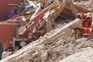 La UME interviene en el terremoto de Marruecos