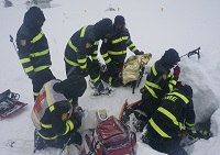 Ejercicio de búsqueda y rescate de victimas en aludes