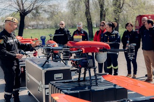 Exposición estática de drones pertenecientes al Batallón de Transmisiones