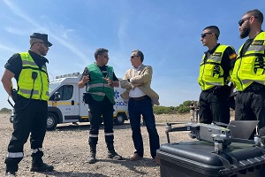 se han empleado los siguientes drones: 1 Condor, 2 Mavic y 2 Phantom, los cuales se han ido turnando para estar disponibles las 24 horas