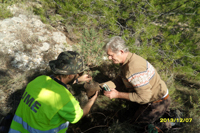 Gustavo, principal valedor de esta iniciativa, inicia el momento de reforestación