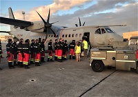 Un avión T-21 del Ejército del Aire trasladó el martes por la tarde a 50 militares del BIEM II (Sevilla) que partieron desde Morón