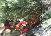 Ataque al fuego con herramienta manual