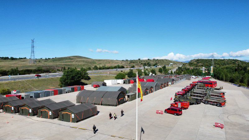 La UME testa el proyecto “rescEU SHELTER”: la reserva estratégica de alojamiento de la Unión Europea