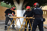 Durante el ejercicio se están empleando todas las capacidades disponibles de la Ciudad Autónoma, de la COMGEMEL y del subgrupo táctico de la UME desplegado