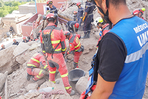 La UME interviene en el terremoto de Marruecos