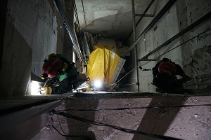 Progresión vertical para realizar la evacuación de una supuesta víctima