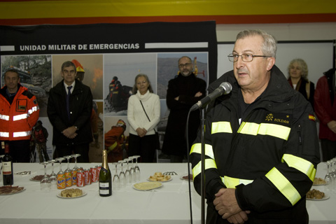 El General Jefe de la UME durante el acto de clausura