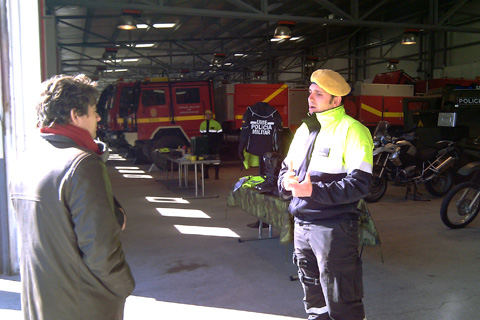 El superintendente Jefe de la Polic&iacute;a Local de Zaragoza visita el BIEM IV