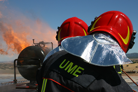 Intervencion en un incendio producido por gases licuados