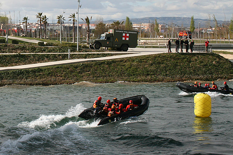 Uno de los escenarios en los que los bomberos del Pa&iacute;s Vasco han realizado pr&aacute;cticas con los militares de la UME.