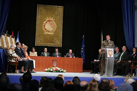 Tcol. Tom&aacute;s Garcia Palacios durante su alocuci&oacute;n en el Acto del D&iacute;a de M&aacute;laga