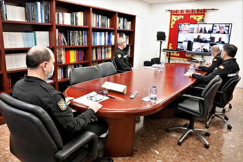 El teniente general Luis Manuel Mart&iacute;nez Meijide, Jefe de la UME, agradeci&oacute; por video conferencia la entrega de este Premio