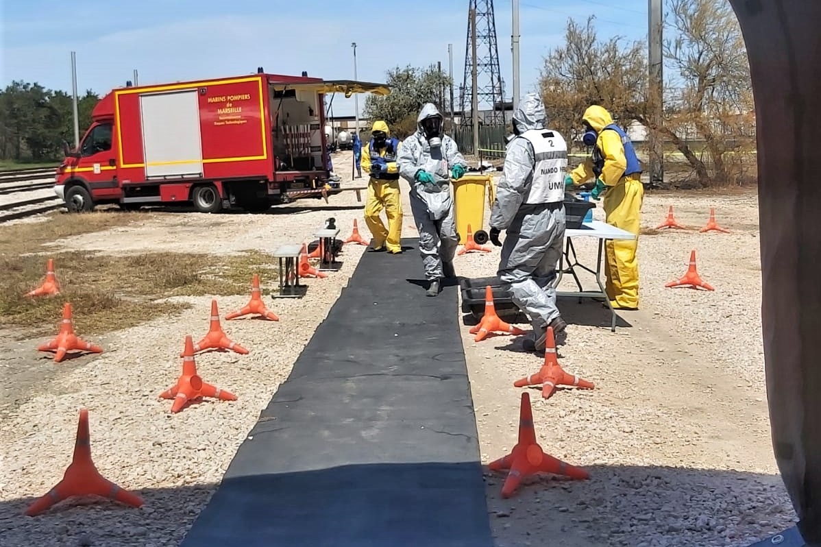 El ejercicio se ha desarrollado en el marco de las actividades conjuntas de la UME con las Formaciones Militares de la Seguridad Civil francesas (FORMISC).