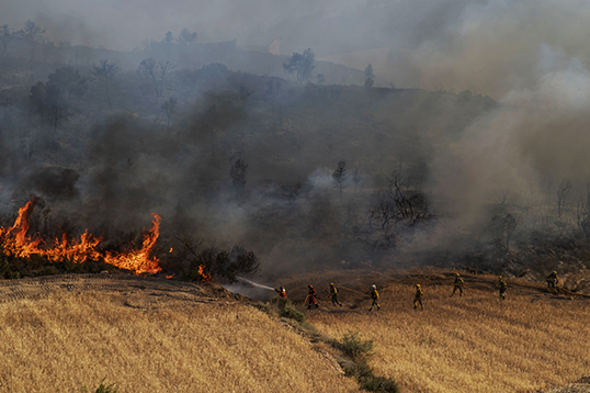 la UME se traslad&oacute; a Lleida para intervenir en los incendios de Artesa de Segre y Castellar de la Ribera