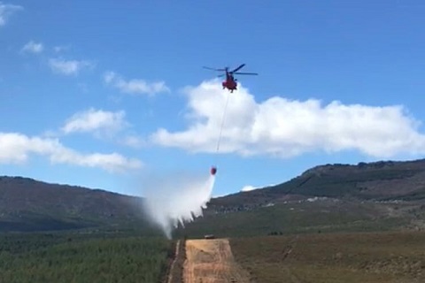 Durante las pr&aacute;cticas, el BIEM 5, hizo un uso intensivo de helic&oacute;pteros, con apoyo de helibalde y despliegue de una Unidad Aerom&oacute;vil de la UME (UAM)