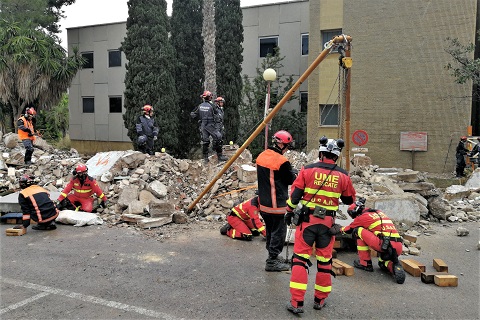 Ejercicio de b&uacute;squeda y rescate llevado a cabo por distintos servicios de emergencia de forma conjunta