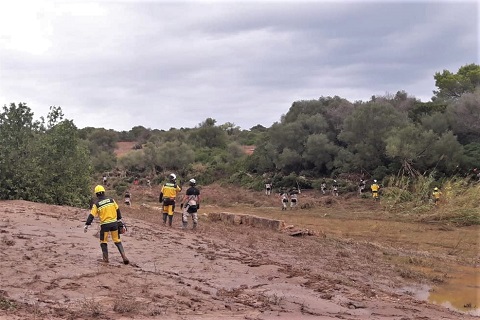 La misi&oacute;n asignada a la UME es la de rastrear todo el recorrido del torrente desde el municipio de Sant Lloren&ccedil; hasta su desembocadura en el mar