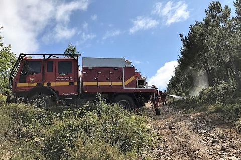 El BIEM V desplaza un pelot&oacute;n de lucha contra incendios forestales en configuraci&oacute;n pesada, compuesto por 25 militares, tres autobombas, un veh&iacute;culo nodriza, un veh&iacute;culo de transmisiones, un cami&oacute;n parque y dos veh&iacute;culos ligeros.