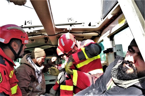 Actuaci&oacute;n con supuestas victimas en un accidente de tr&aacute;fico