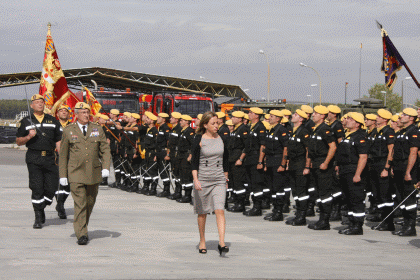 Carme Chac&oacute;n ha presidido, en el Cuartel General de la UME en la Base A&eacute;rea de Torrej&oacute;n (Madrid)