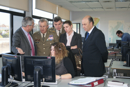 Momento de la visita realizada al Centro de Emergencias.