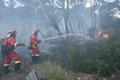 Incendio de Zuera (Zaragoza) del pasado mes agosto de 2008.