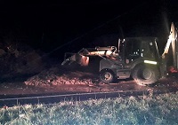 Trabajos para la reapertura de viales afectados por escorrentía con la N-611